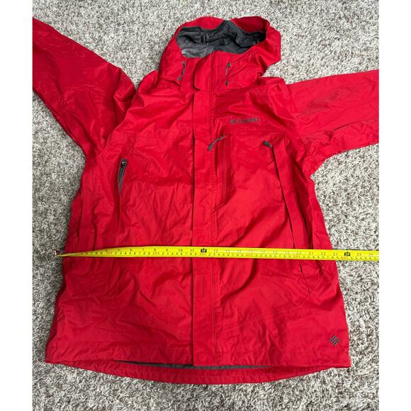 Columbia Omni-Tech Interchange Jacket Sz L Red Waterproof Breathable Hooded - Picture 13 of 14